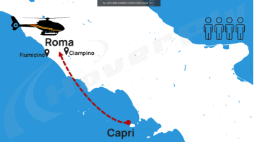 Volo privato in elicottero VIP | Capri - Roma | 4 passeggeri