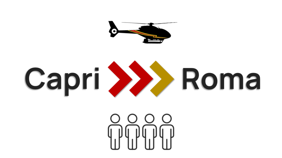 Volo privato in elicottero VIP | Capri - Roma | 4 passeggeri