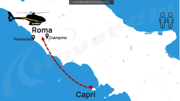 Volo privato in elicottero VIP | Capri - Roma | 2 passeggeri