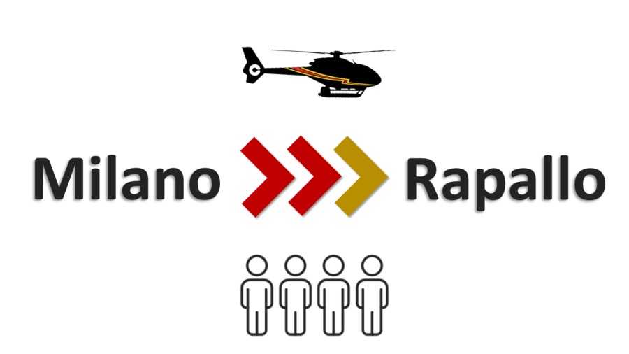 Private VIP Helicopter transfer | Milan - Rapallo | 4 seats