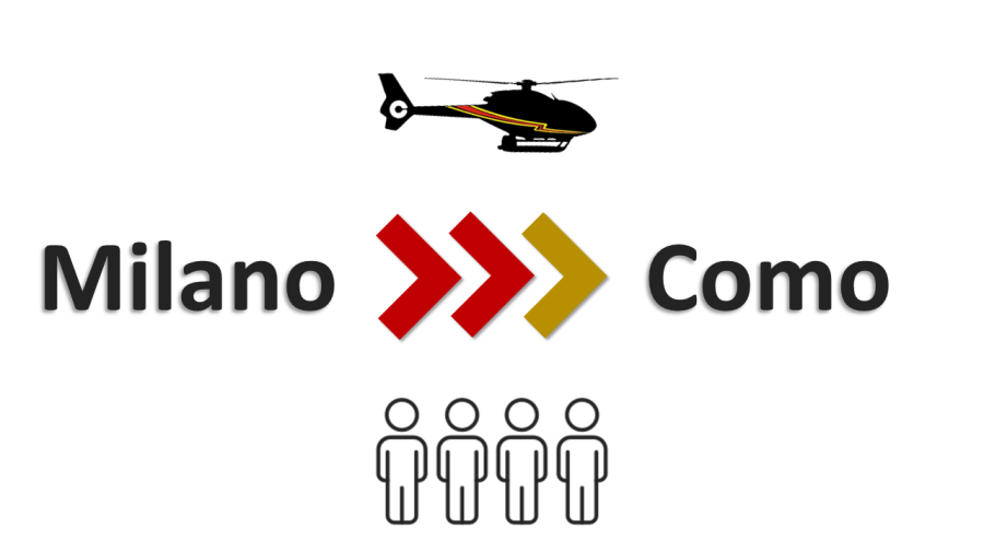 Private VIP Helicopter transfer | Milan - Como | 4 seats