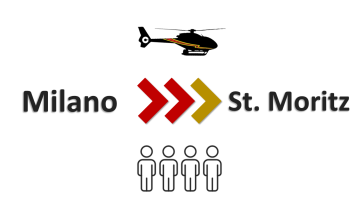 Private VIP Helicopter transfer | Milan - St. Moritz | 4 seats