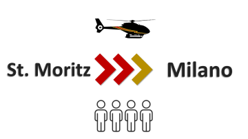Volo privato in elicottero VIP | St. Moritz - Milano | Fino a 4 per.