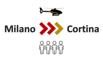 Private VIP Helicopter transfer | Milan - Cortina | 4 seats