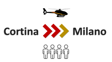 Private VIP Helicopter transfer | Cortina - Milan | 4 seats