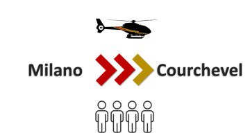 Private VIP Helicopter transfer | Milan - Courchevel | 4 seats