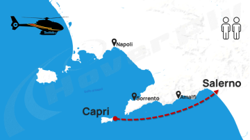 Volo privato in elicottero VIP Capri - Salerno | Fino a 2 passeggeri